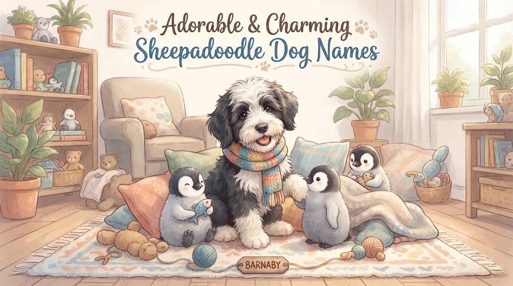 Adorable & Charming Sheepadoodle Dog Names With Name Generator